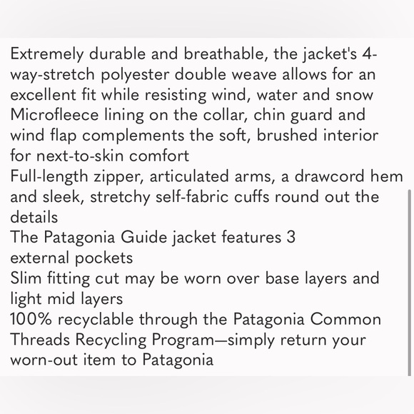 Patagonia • Guide Soft Shell Jacket Black Size M - Picture 9 of 9